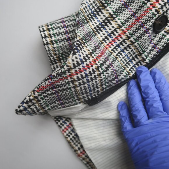 Veronica Beard Double Breasted Plaid Empire Dickey Blazer Jacket 2 - Picture 10 of 16